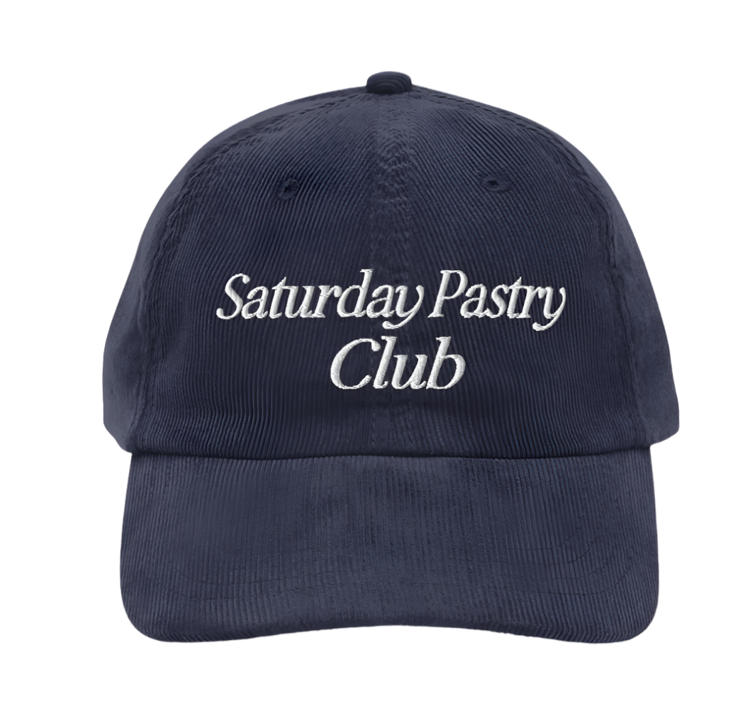 Corduroy Embroidery Saturday Pastry Club Hat