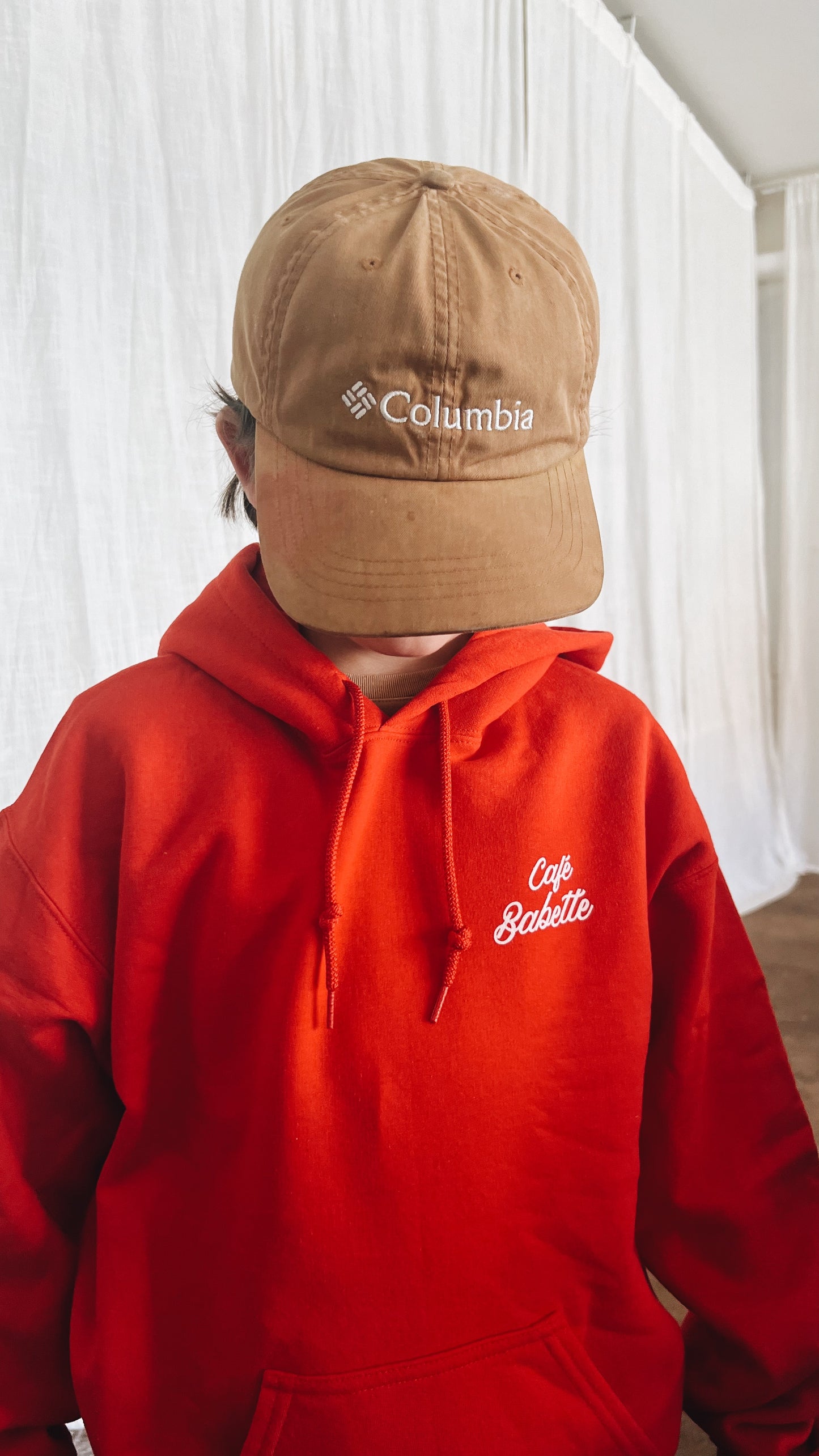 Red + White Logo Hoodie