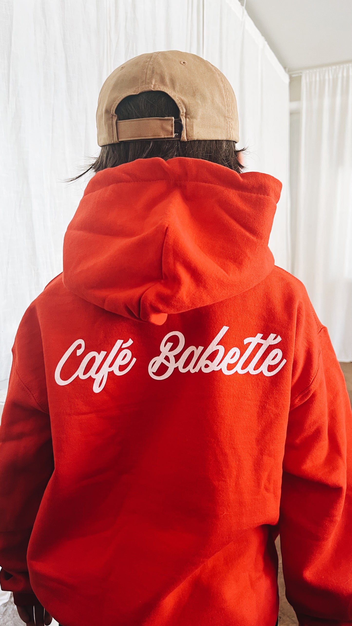 Red + White Logo Hoodie