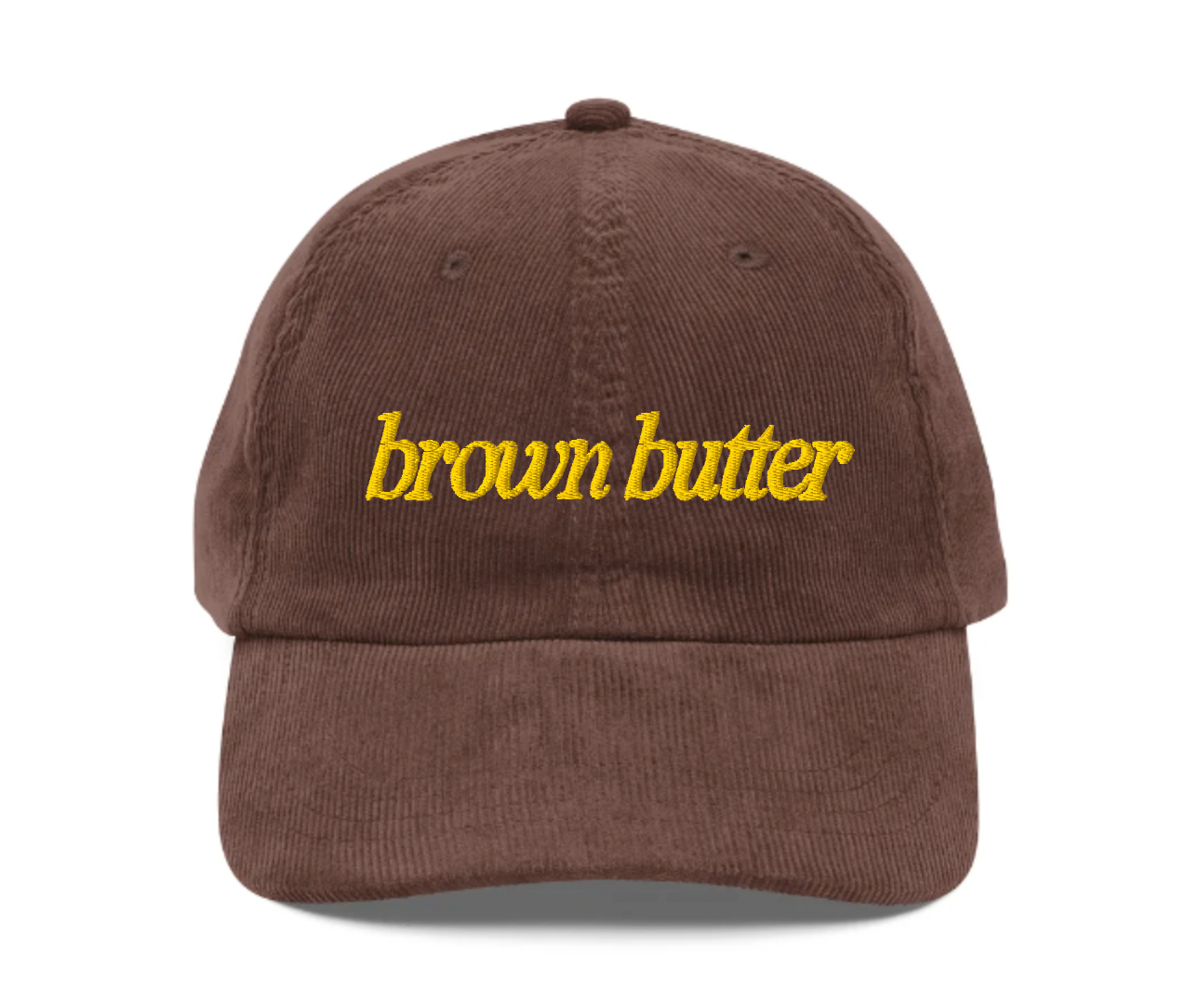 Corduroy Embroidery Brown Butter
