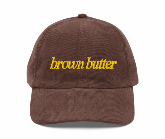 Corduroy Embroidery Brown Butter