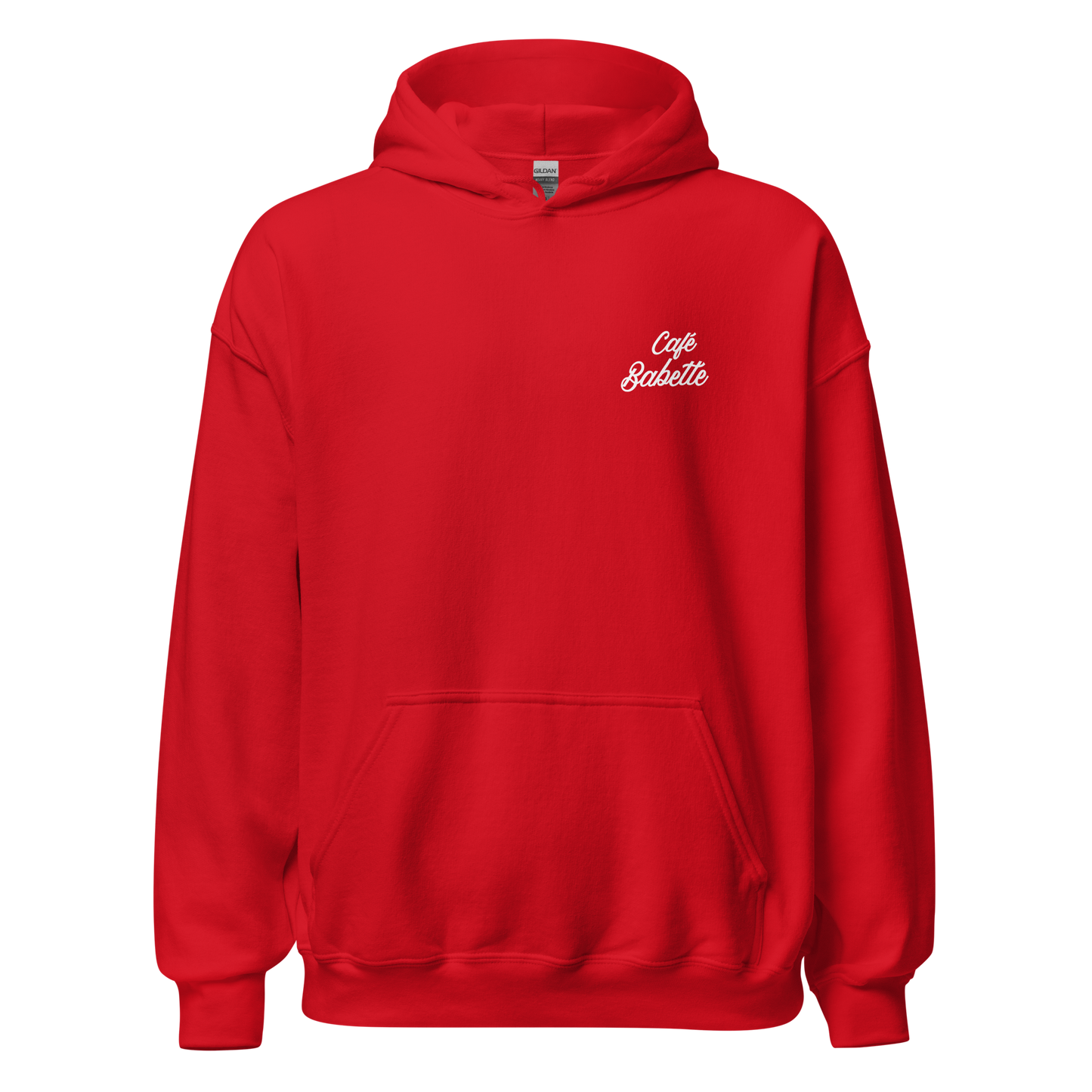 Red + White Logo Hoodie